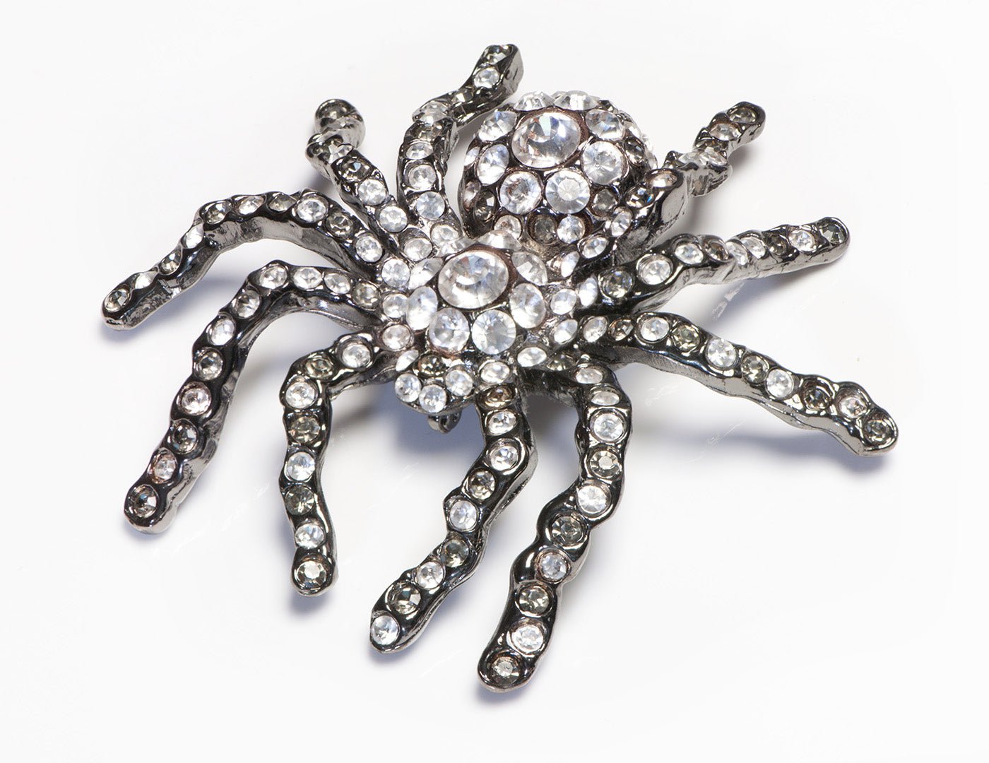 Alice de Parseval Paris Large Crystal Spider Brooch - DSF Antique Jewelry