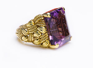 Amethyst Yellow Gold Ring