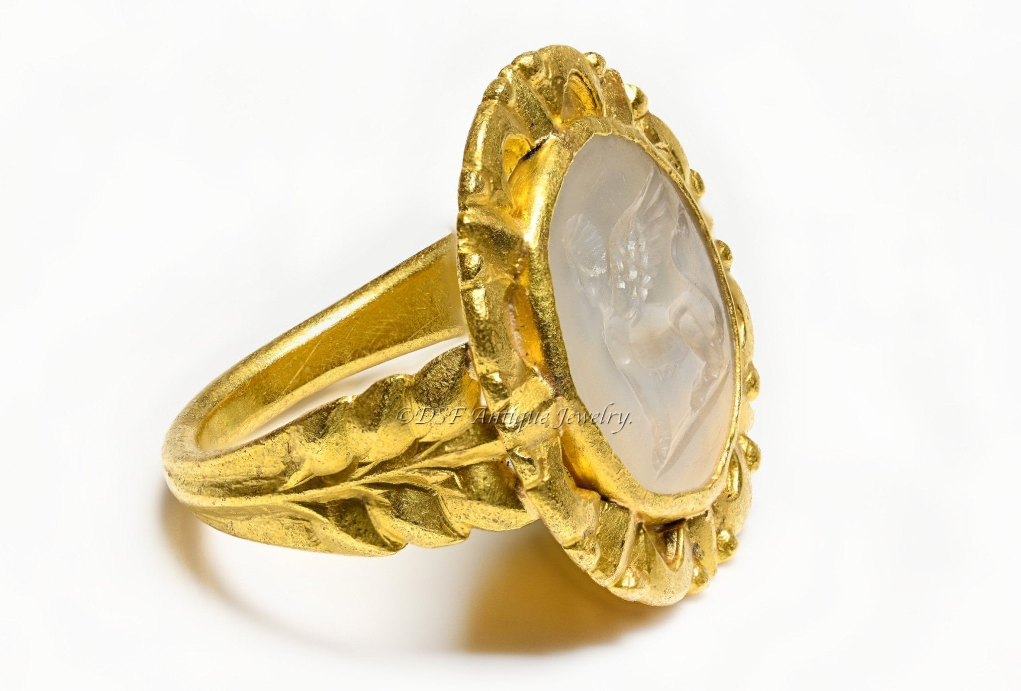 Ancient 1st Century Roman Intaglio Gold Men’s Ring