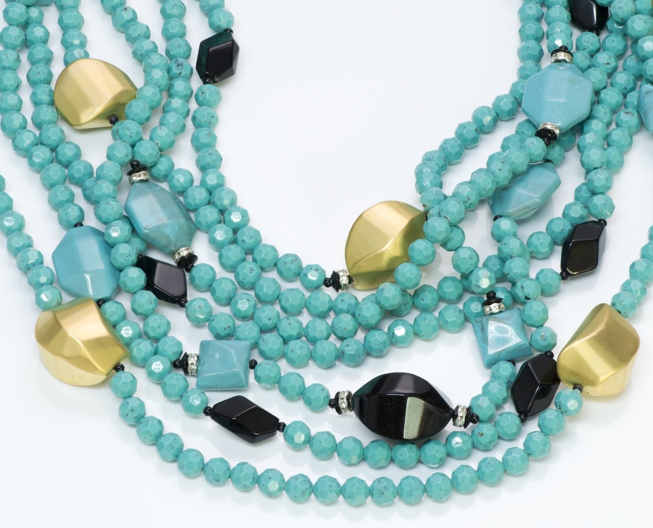 Angela Caputi Faux Turquoise Necklace - DSF Antique Jewelry