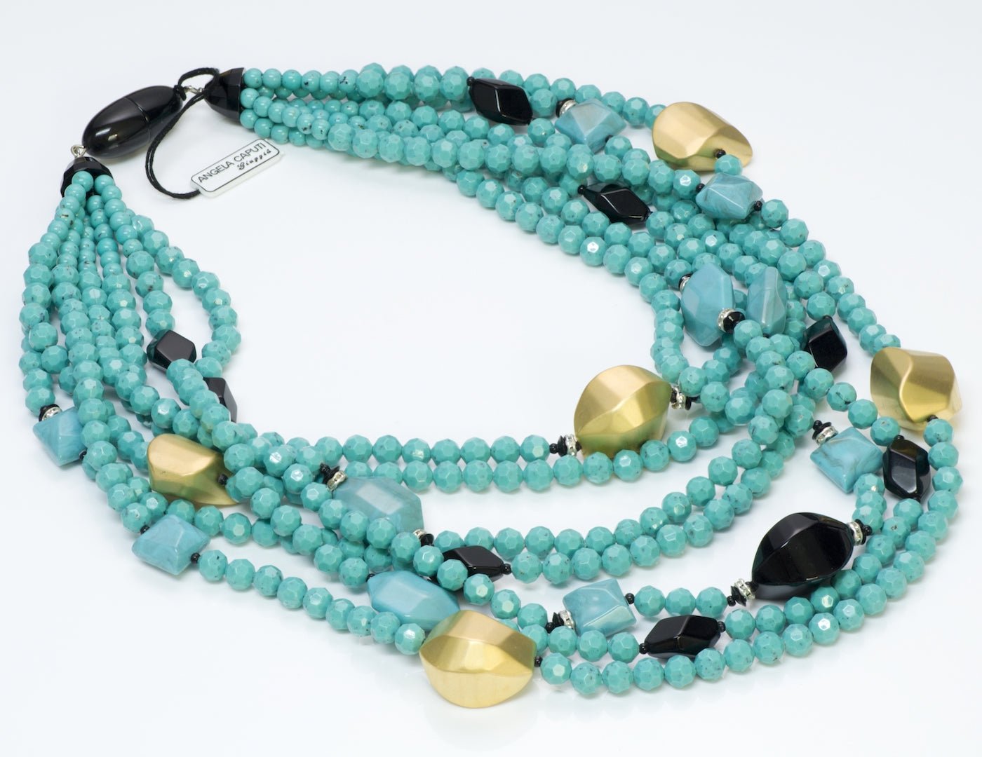 Angela Caputi Faux Turquoise Necklace - DSF Antique Jewelry