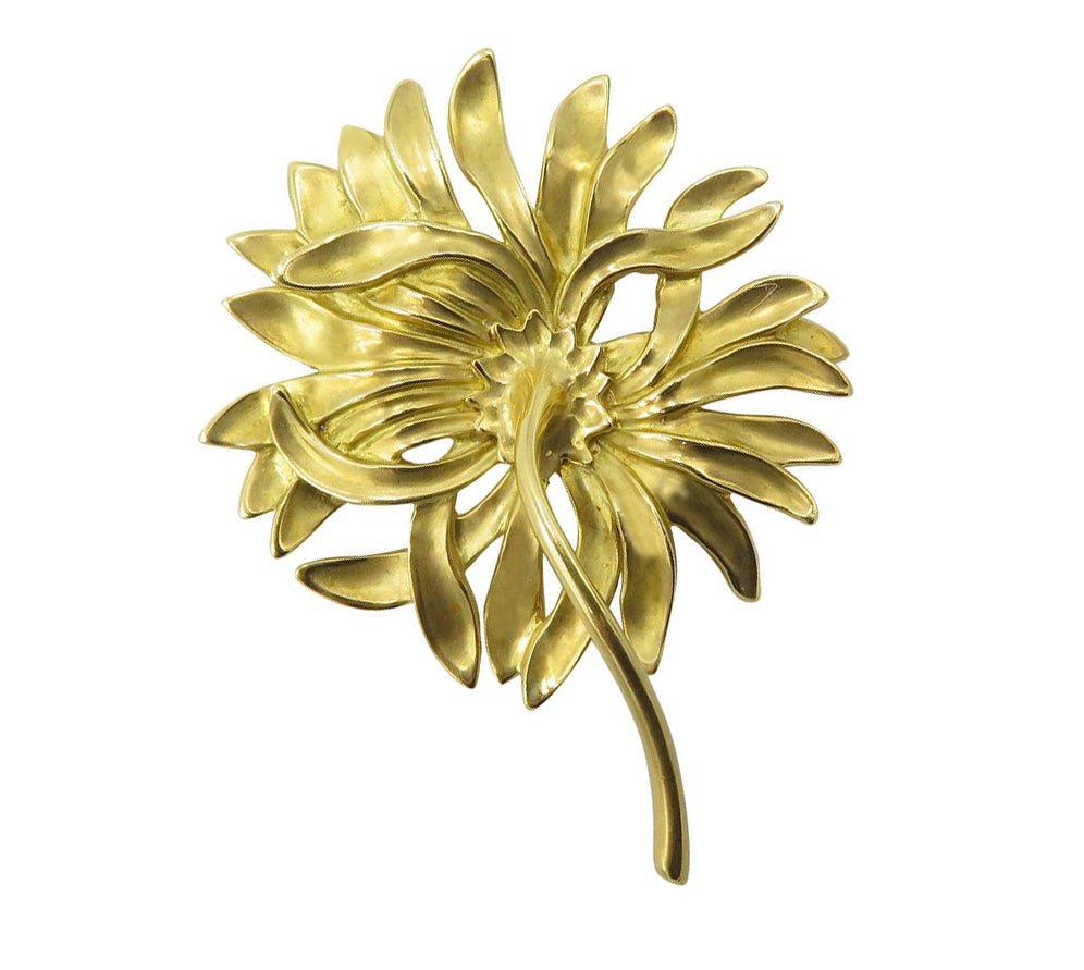 Angela Cummings 18K Gold Chrysanthemum Brooch