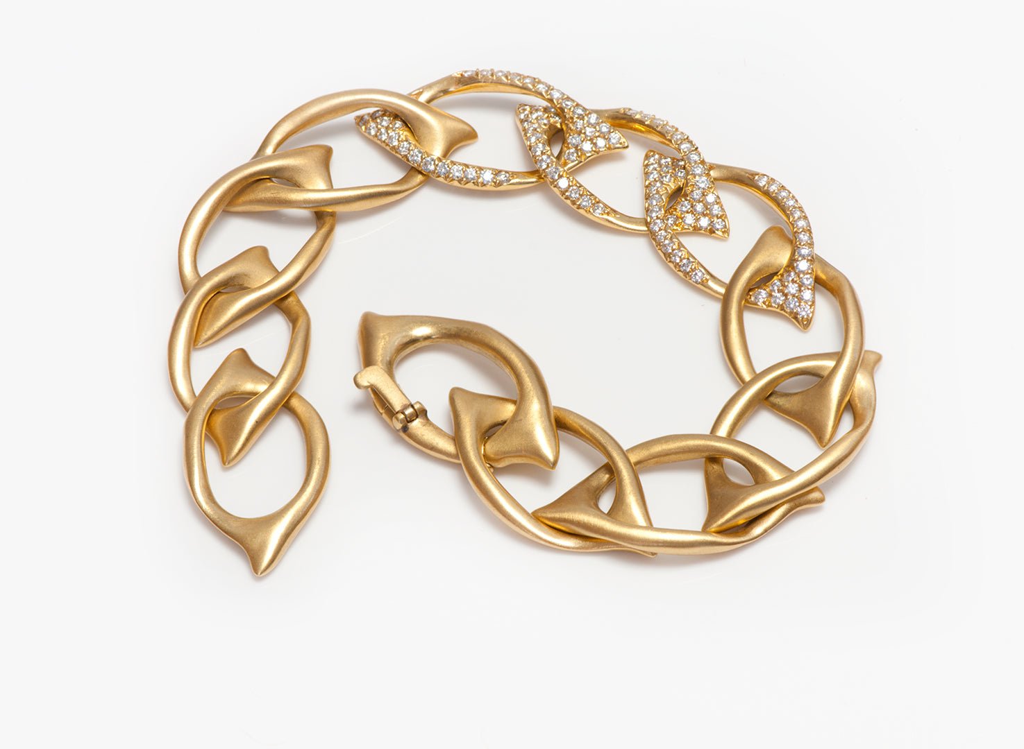 Angela Cummings 18K Gold Diamond Link Bracelet - DSF Antique Jewelry