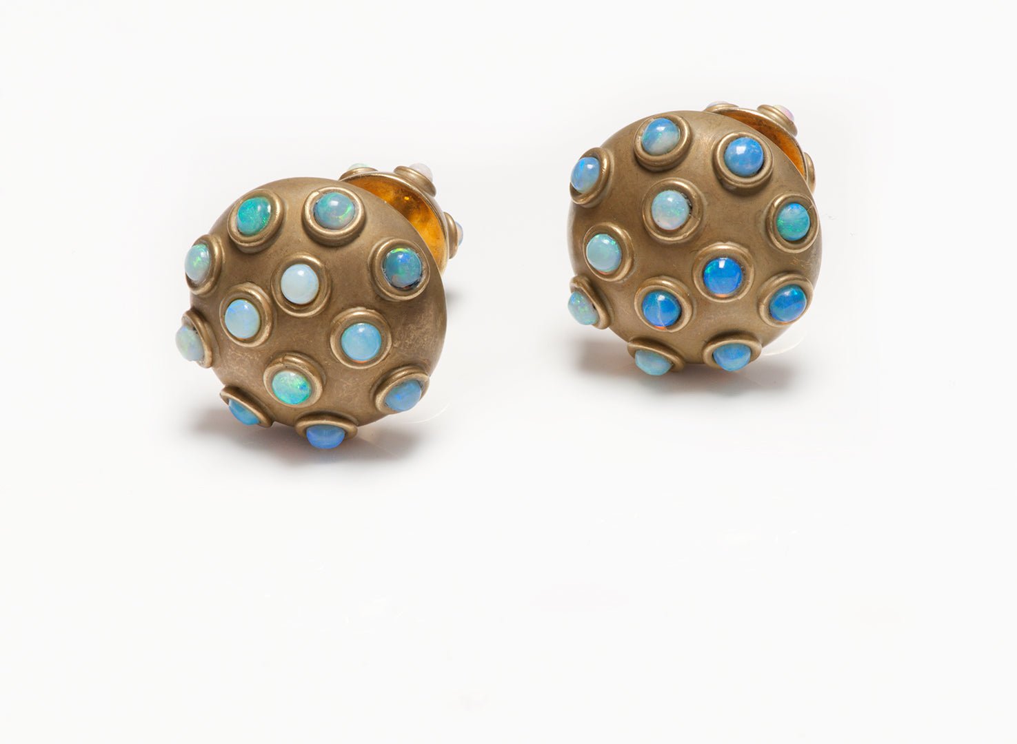 Angela Cummings 18K Gold Opal Cufflinks - DSF Antique Jewelry