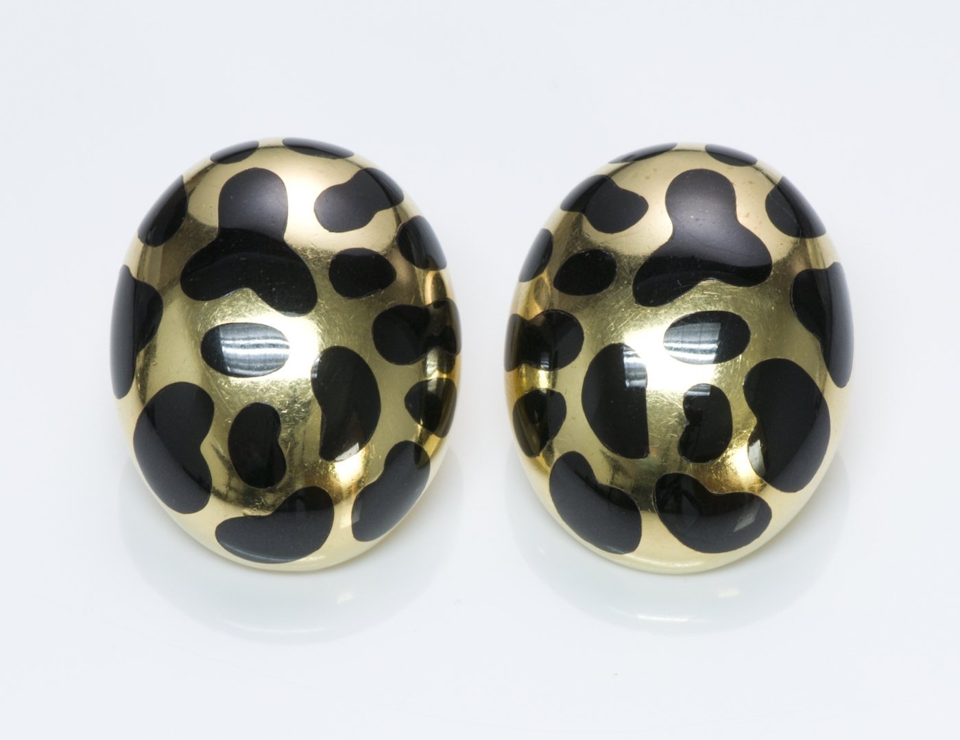 Angela Cummings Gold Onyx Earrings - DSF Antique Jewelry