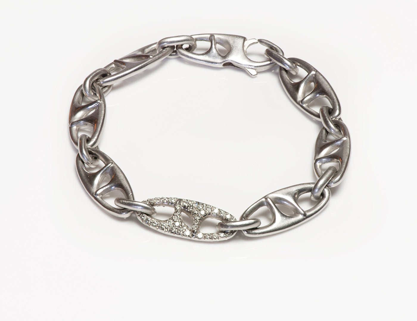 Angela Cummings Platinum Diamond Link Bracelet - DSF Antique Jewelry