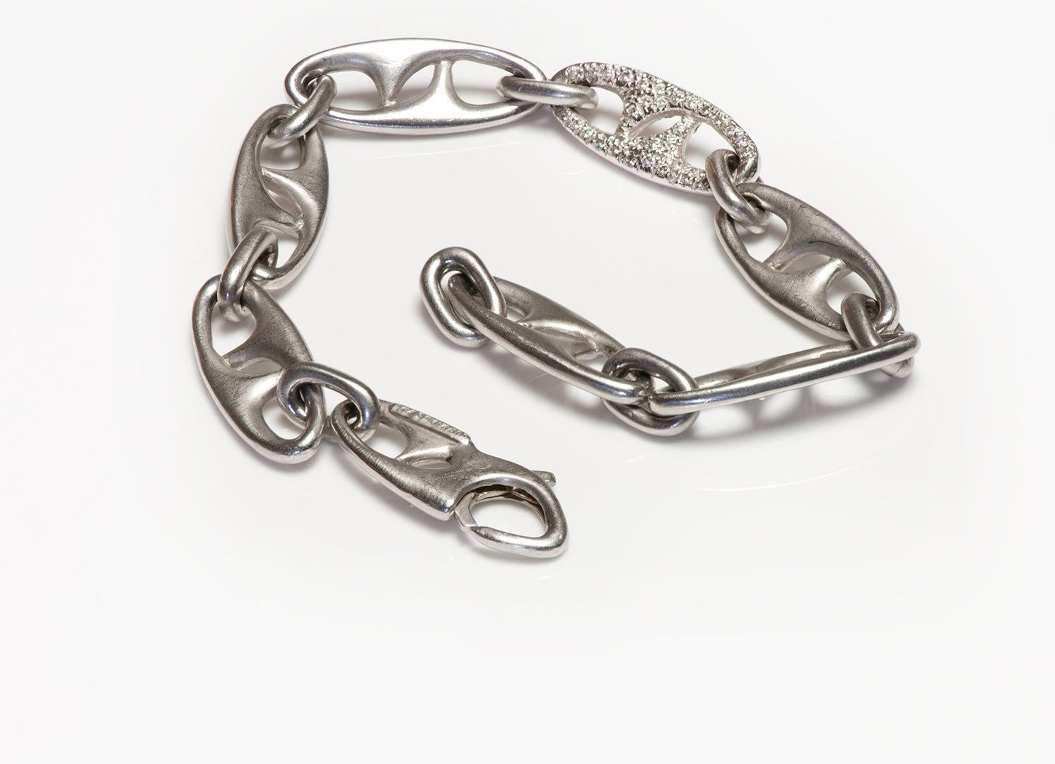 Angela Cummings Platinum Diamond Link Bracelet - DSF Antique Jewelry