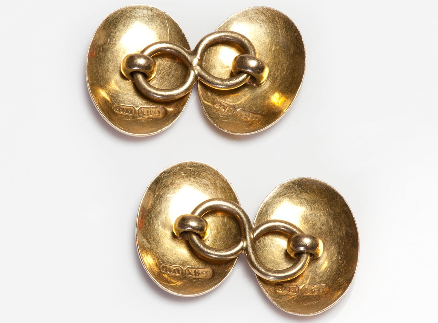 Antique 18K Yellow Gold Cufflinks - DSF Antique Jewelry