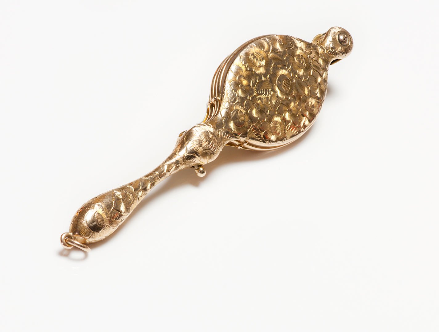 Antique Art Nouveau Engraved Gold Lorgnette