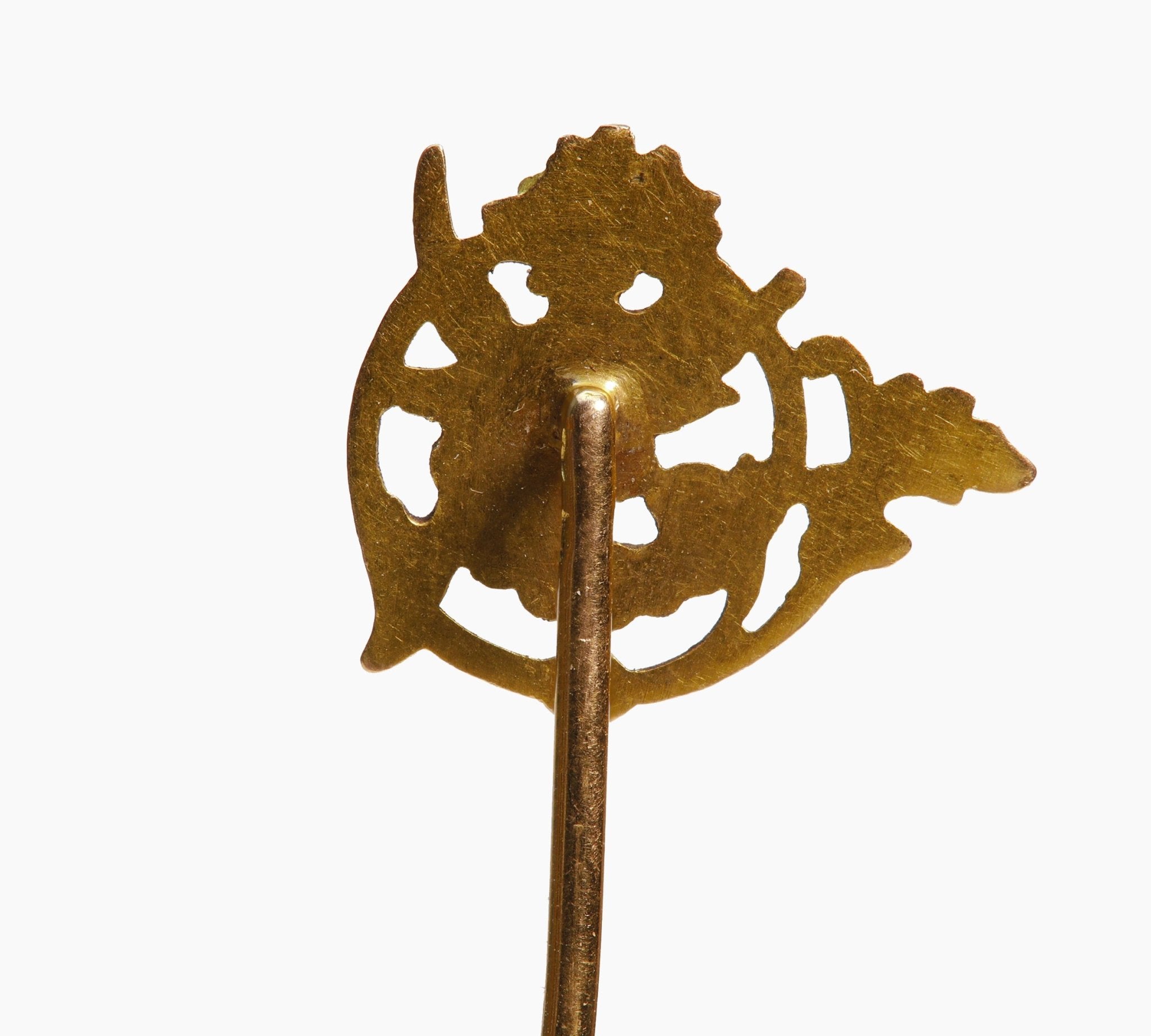 Antique Art Nouveau French Gold Griffin Stick Pin