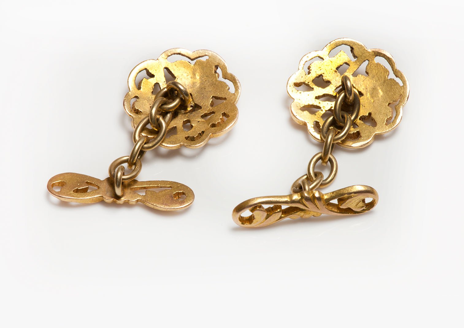Antique Art Nouveau Gold Diamond Cufflinks
