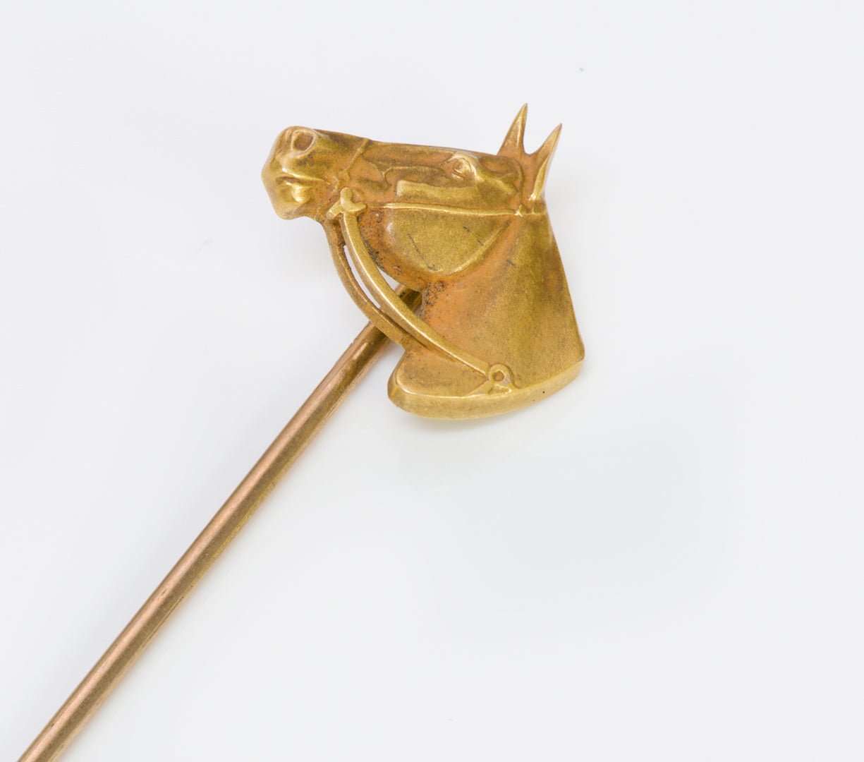 Antique Art Nouveau Gold Horse Stick Pin - DSF Antique Jewelry