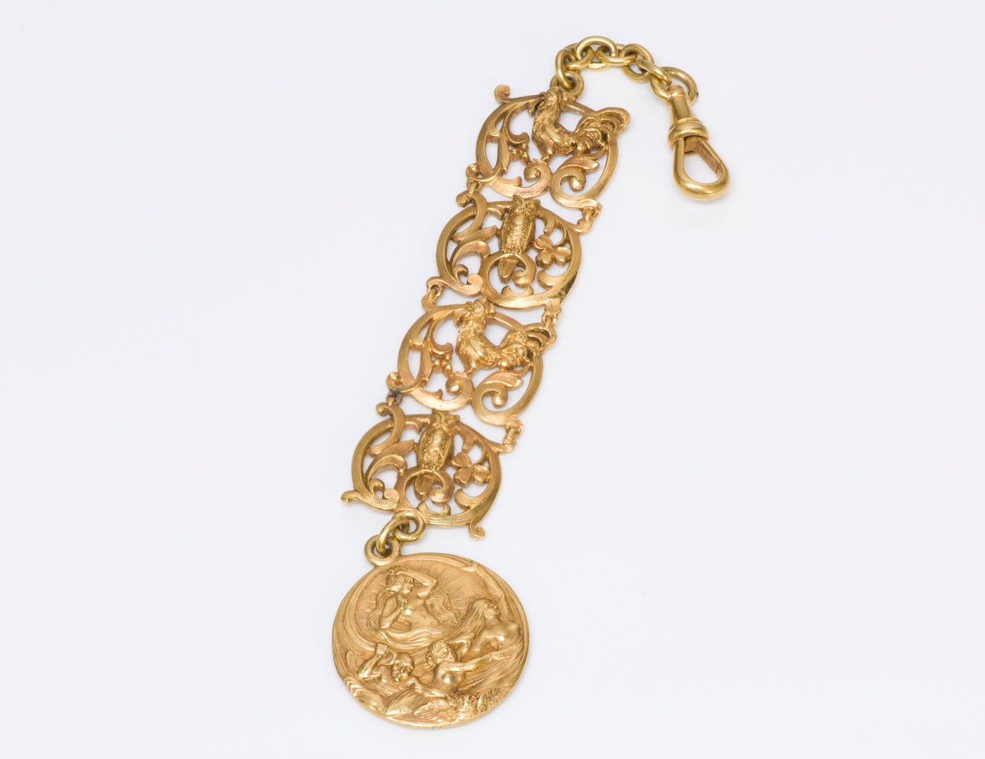 Antique Art Nouveau Gold Watch Fob