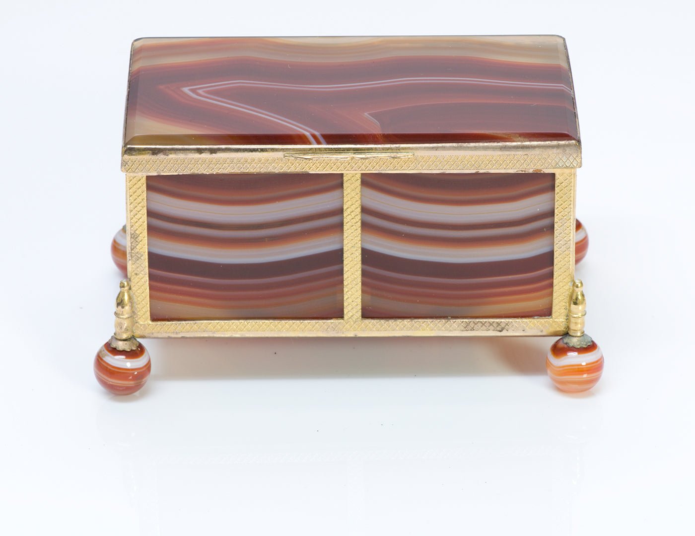 Antique Banded Agate Box