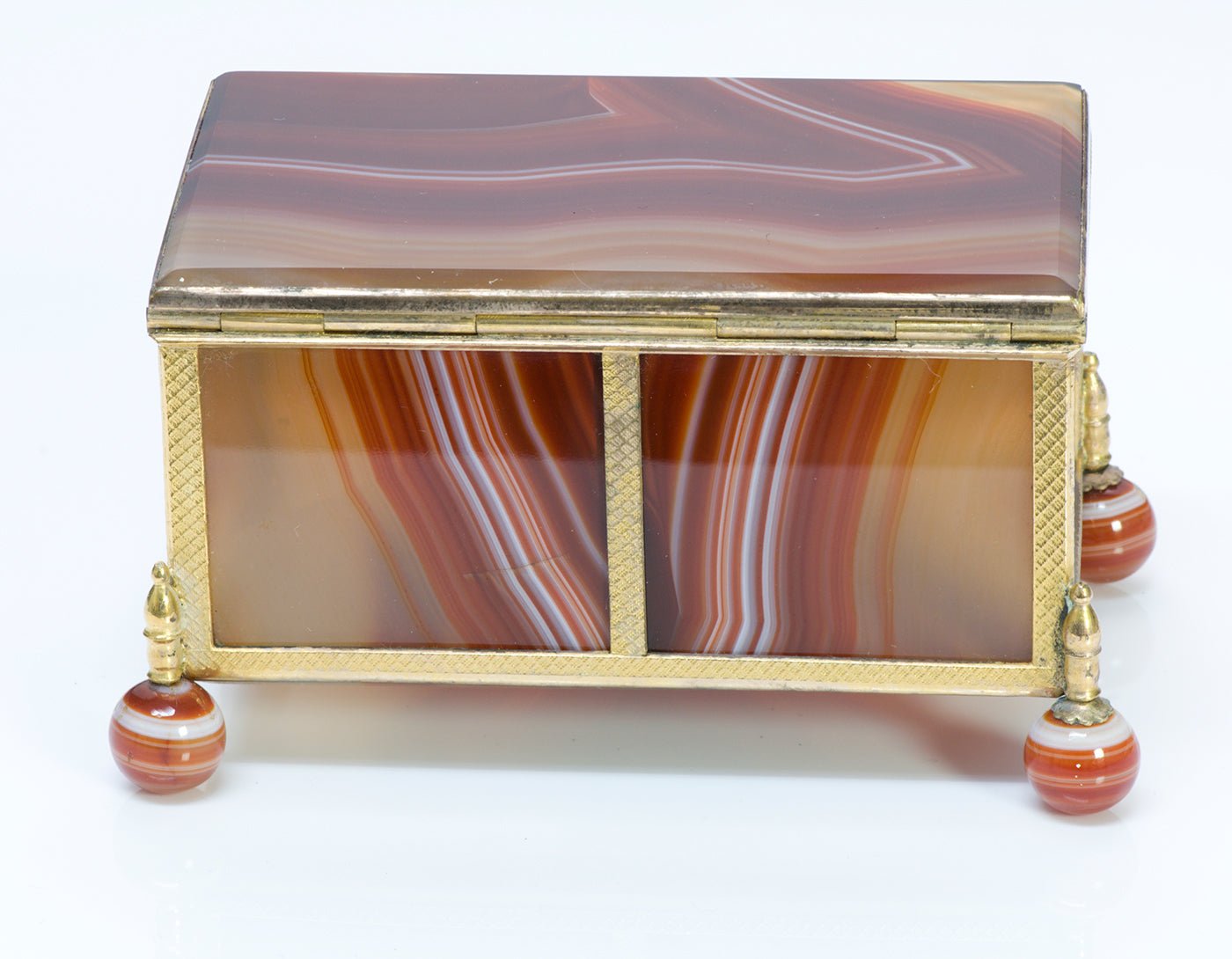 Antique Banded Agate Box