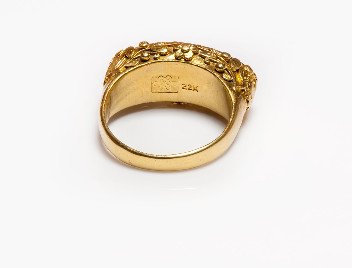 Antique Chinese 22K Gold Lapis Men's Ring