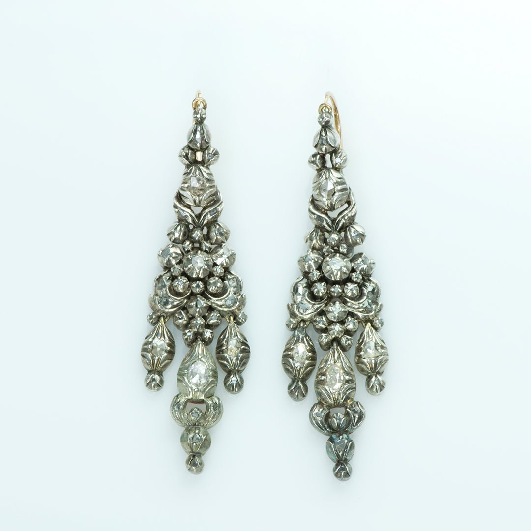Antique Diamond Chandelier Earrings