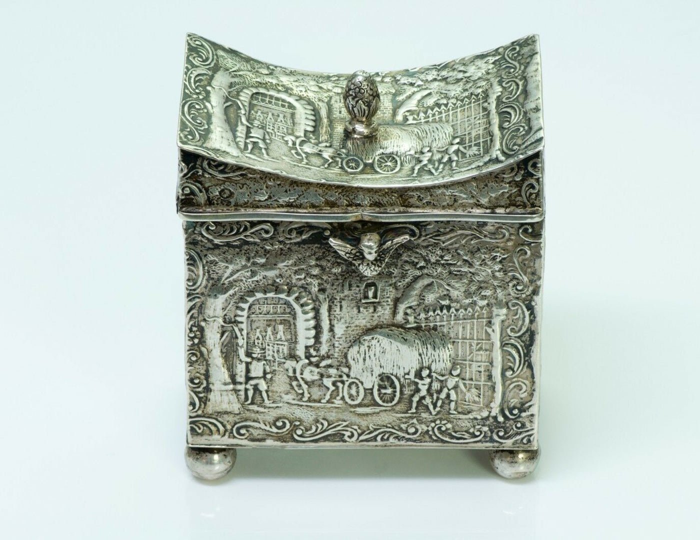 Antique Dutch Silver Tea Caddy - DSF Antique Jewelry