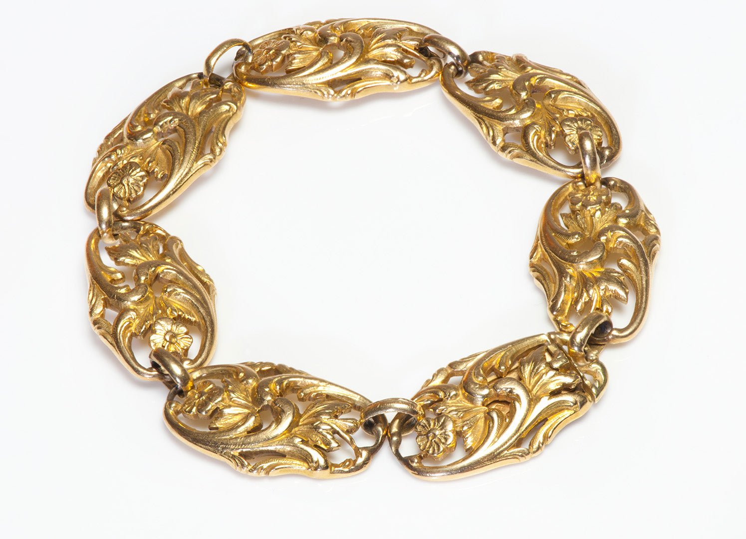 Antique French 18K Yellow Gold Bracelet - DSF Antique Jewelry