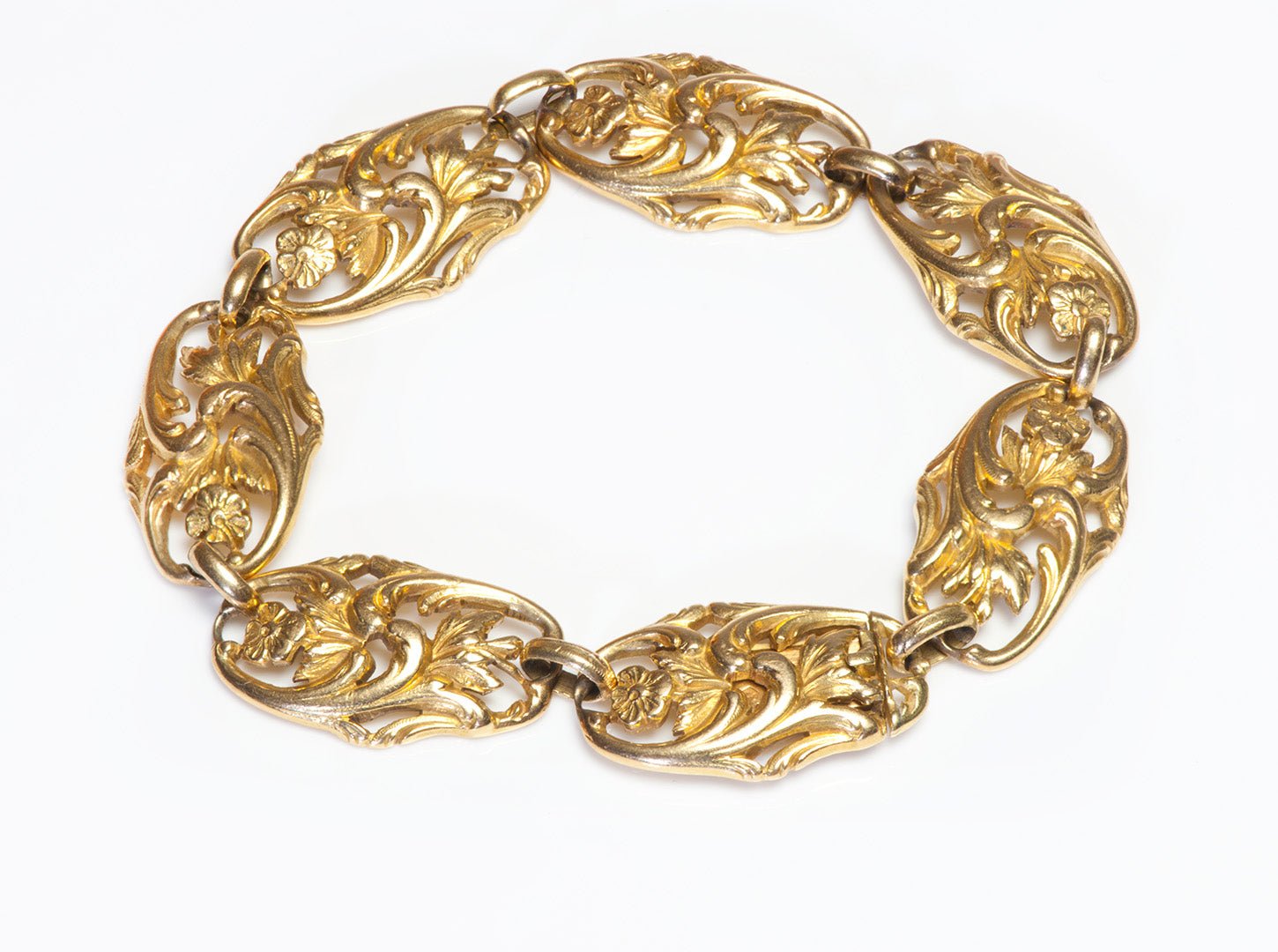 Antique French 18K Yellow Gold Bracelet - DSF Antique Jewelry