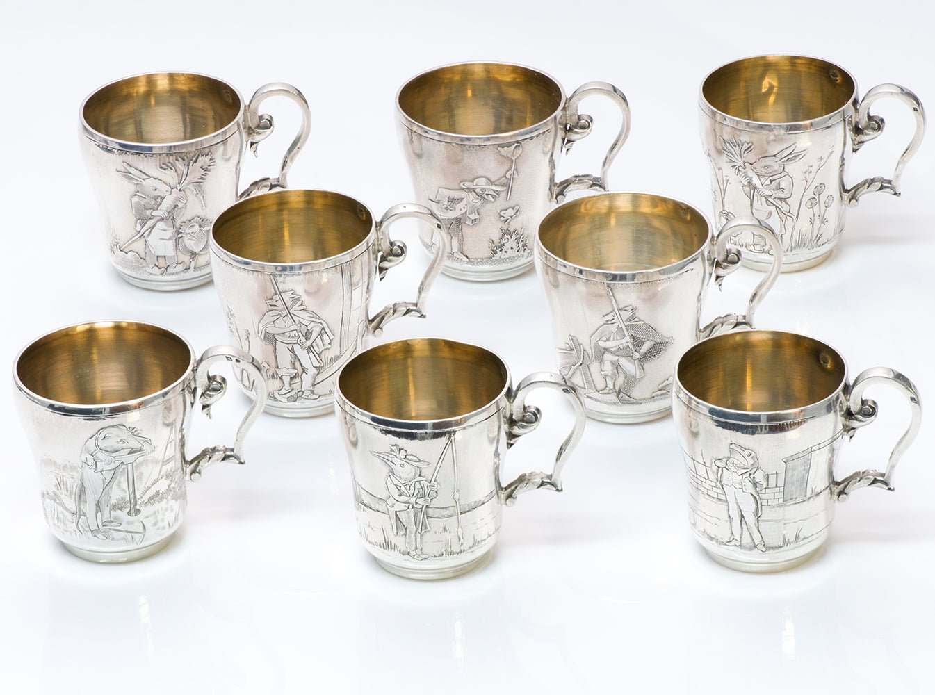 Antique French Silver Cups - DSF Antique Jewelry