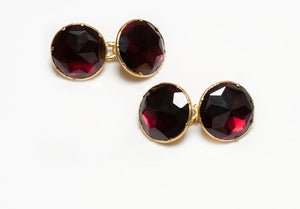Antique Georgian Gold & Garnet Cufflinks
