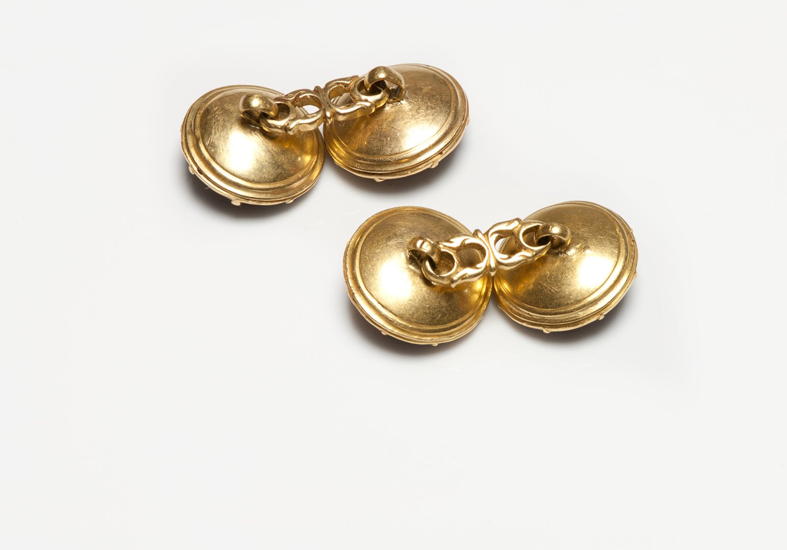 Antique Georgian Gold & Garnet Cufflinks - DSF Antique Jewelry