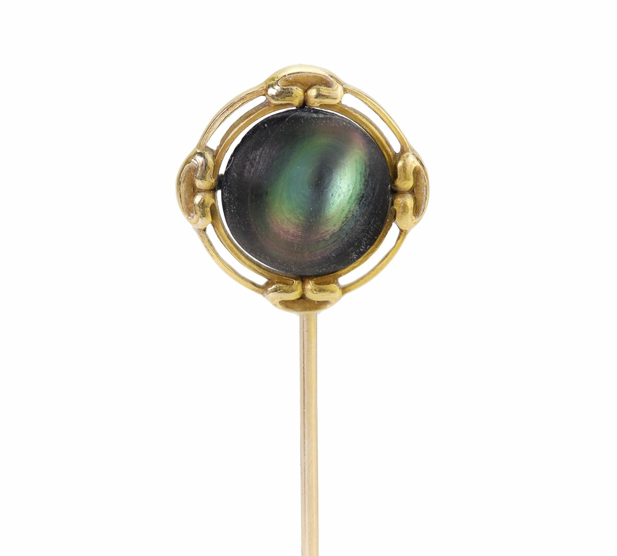 Antique Gold Abalone Pearl Stick Pin