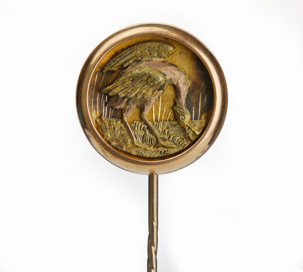 Antique Gold Bird Stick Pin