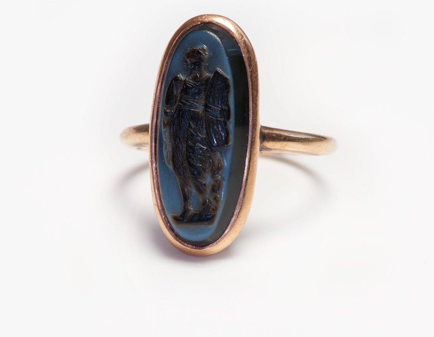 Antique Gold Cameo Ring - DSF Antique Jewelry