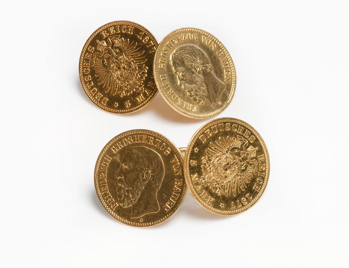 Antique Gold Coin Cufflinks - DSF Antique Jewelry