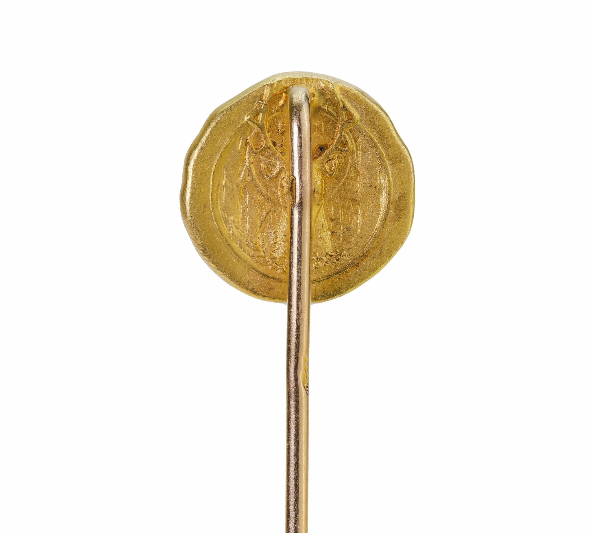 Antique Gold Coin Stick Pin