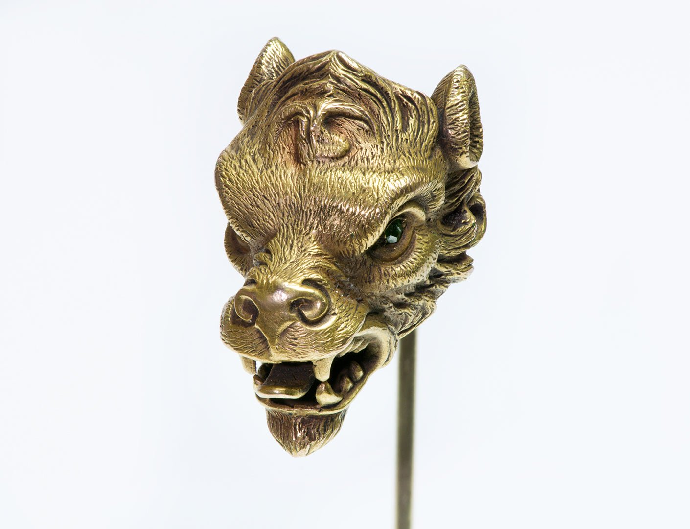 Antique Gold & Demantoid Mythological Dragon Griffin Stick Pin