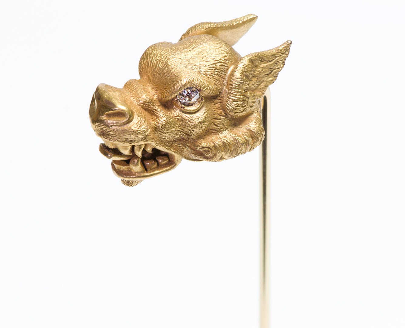 Antique Gold & Diamond Mythological Dragon Griffin Stick Pin