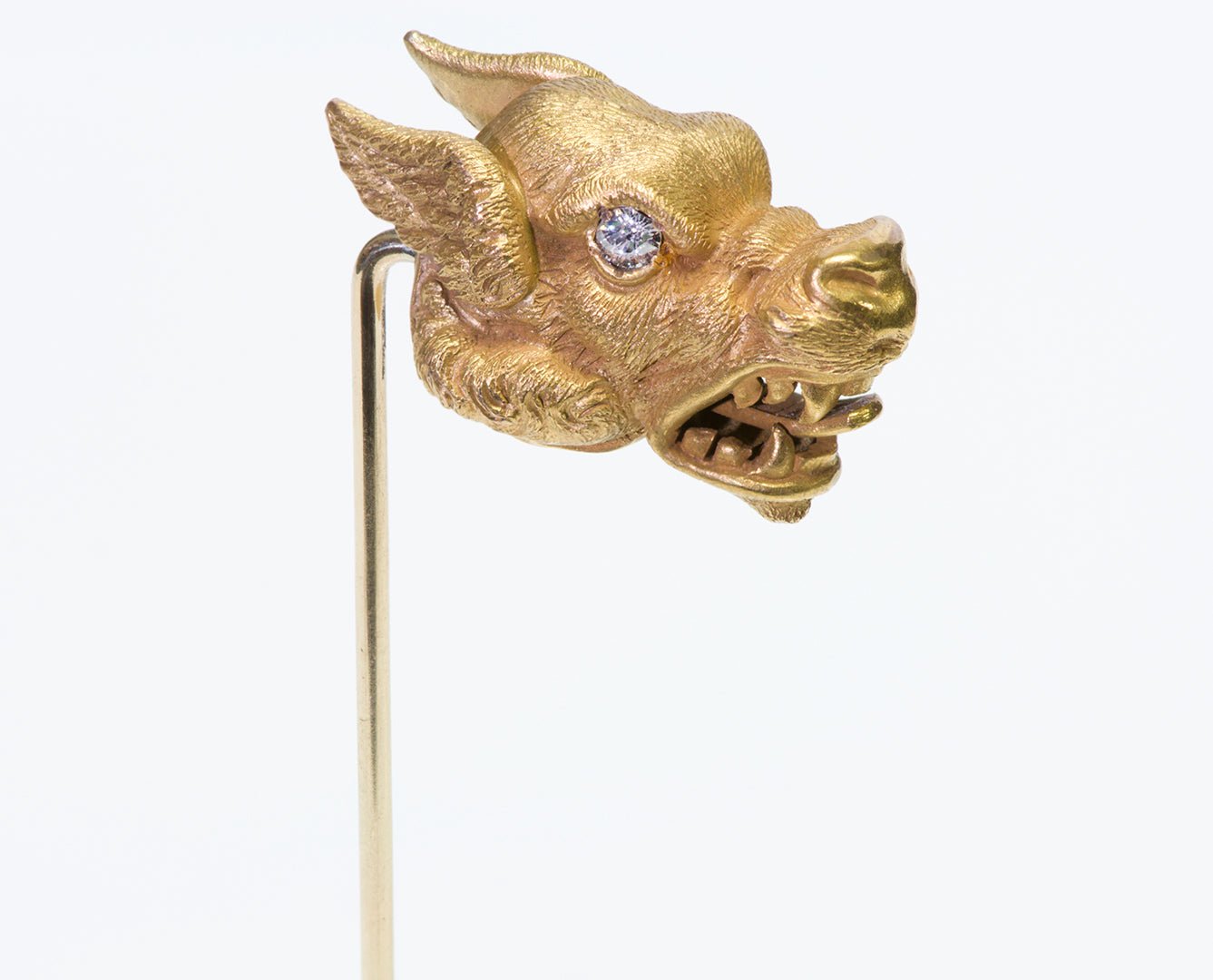 Antique Gold & Diamond Mythological Dragon Griffin Stick Pin