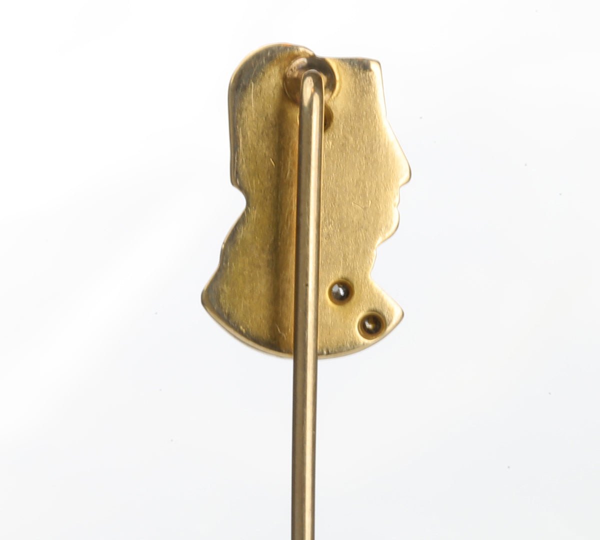 Antique Gold Diamond Napoleon Figural Stick Pin