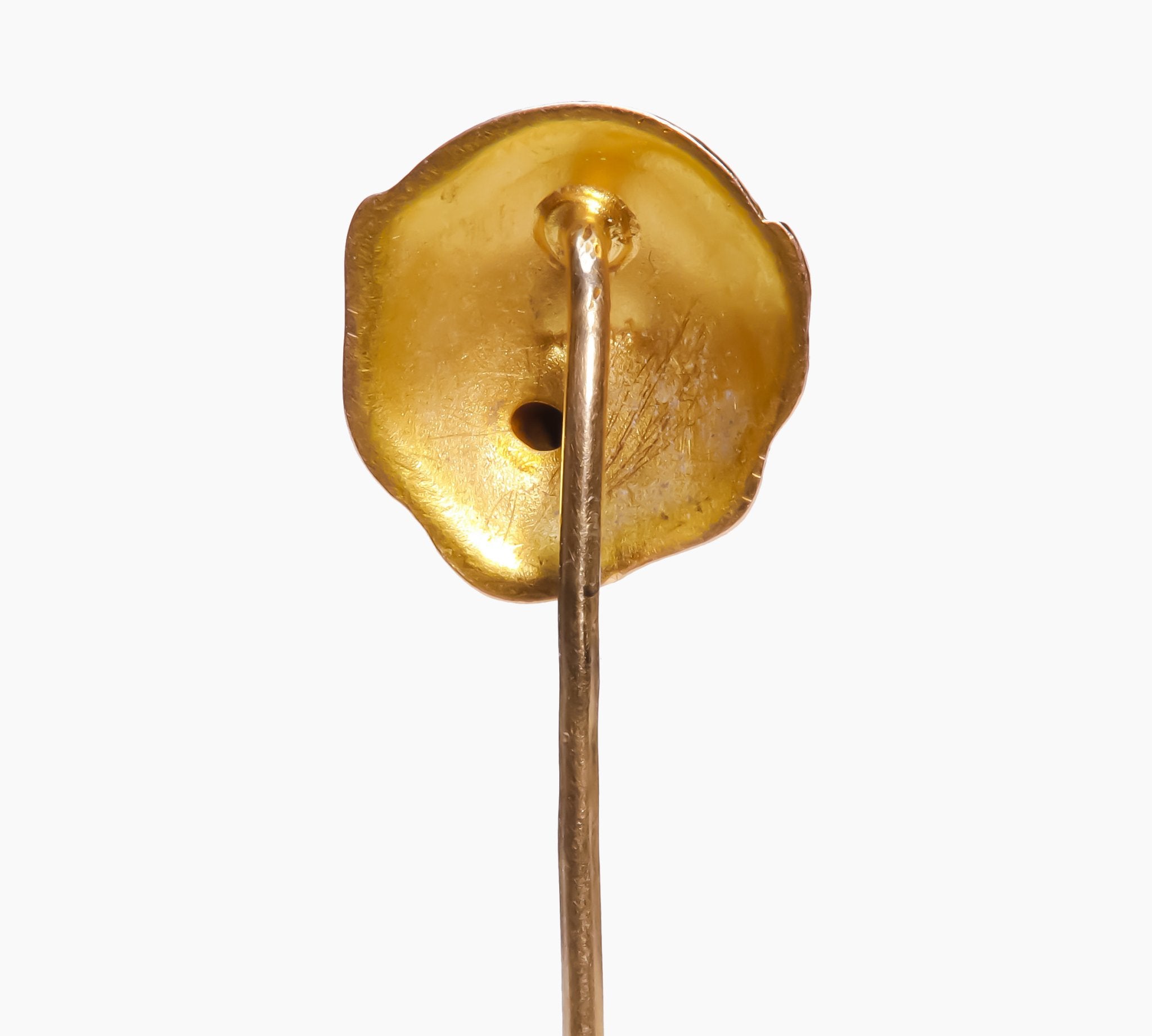Antique Gold Diamond Ruby Monkey Stick Pin