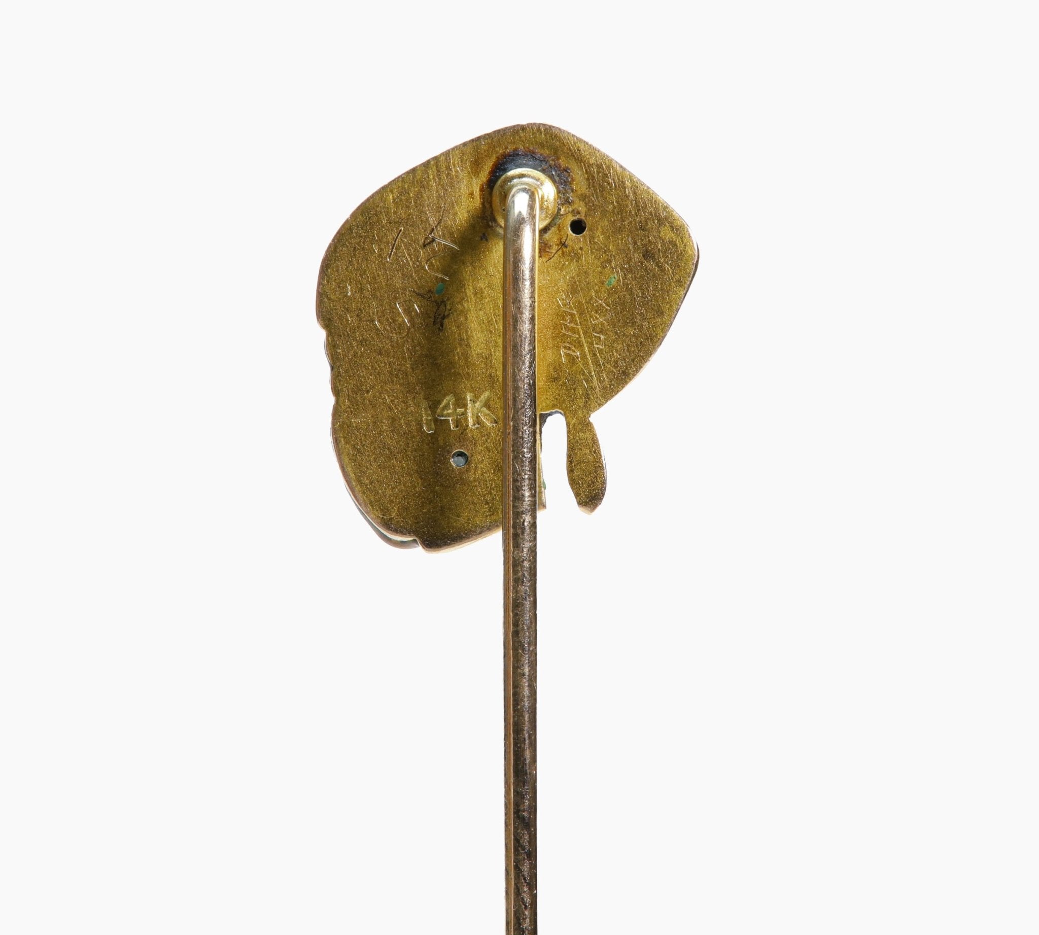 Antique Gold Enamel Arab Man Stick Pin
