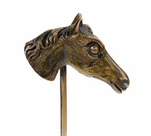 Antique victorian Gold Horse Stick Pin