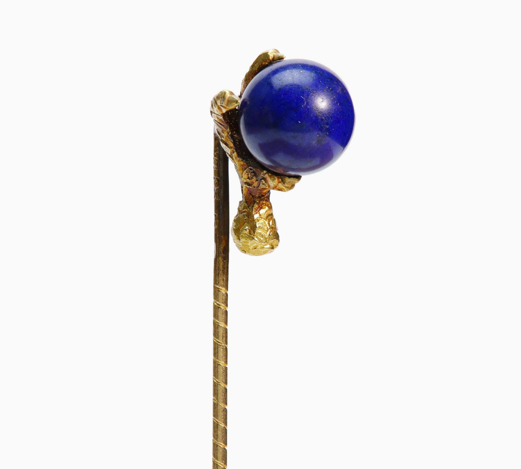 Antique Gold Lapis Claw Stick Pin