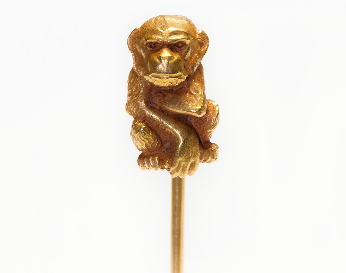 Antique Gold Monkey 🐒 Stickpin - DSF Antique Jewelry
