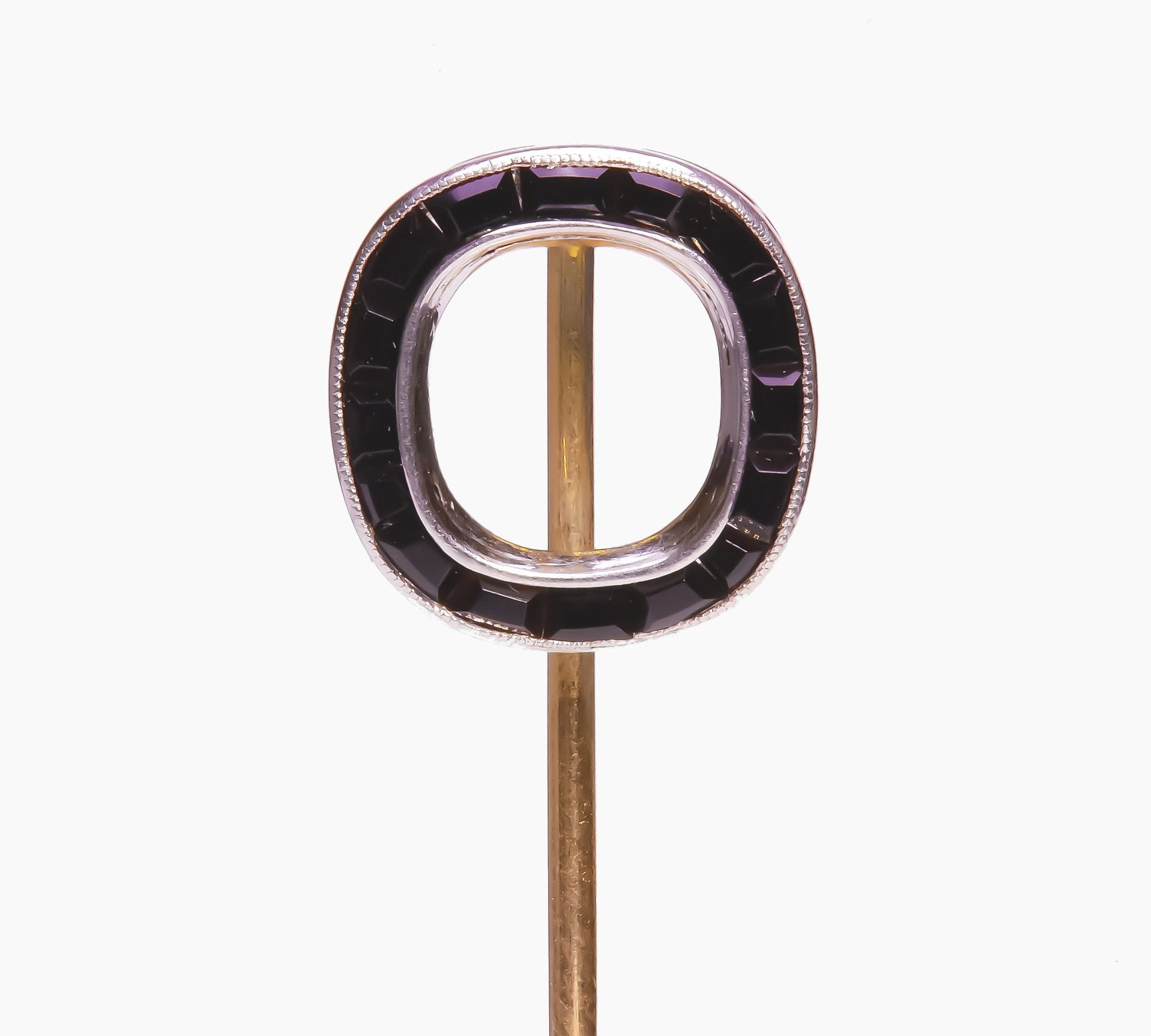 Antique Gold Onyx Stick Pin