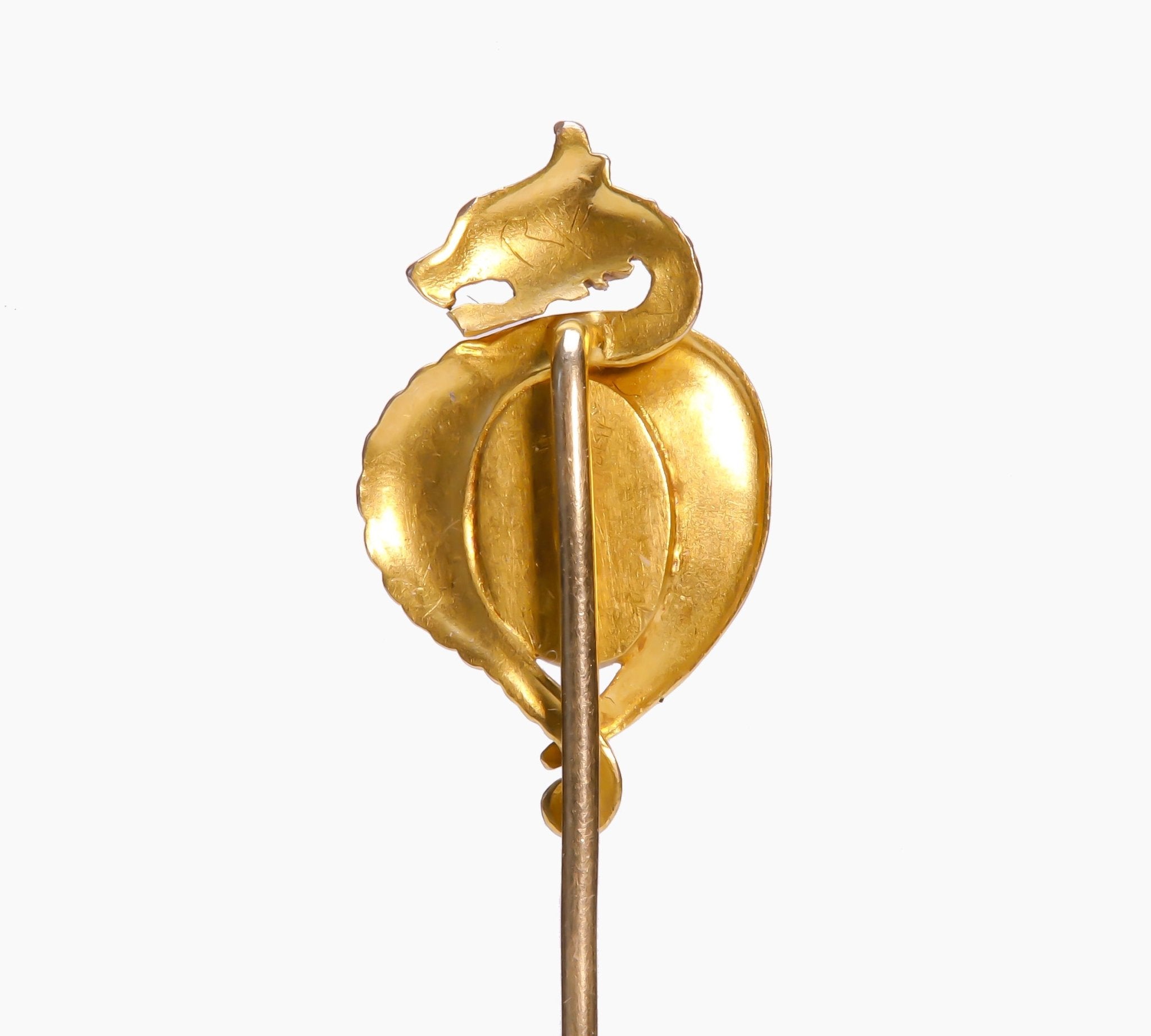 Antique Gold Opal Griffin Stick Pin