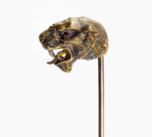 Antique Gold Panther Stick Pin
