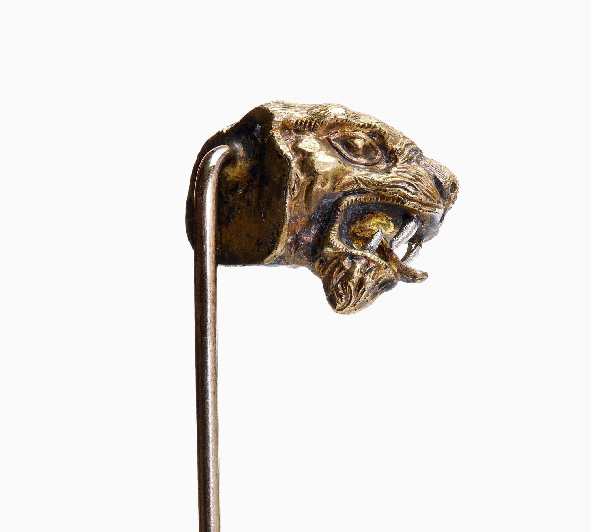 Antique Gold Panther Stick Pin