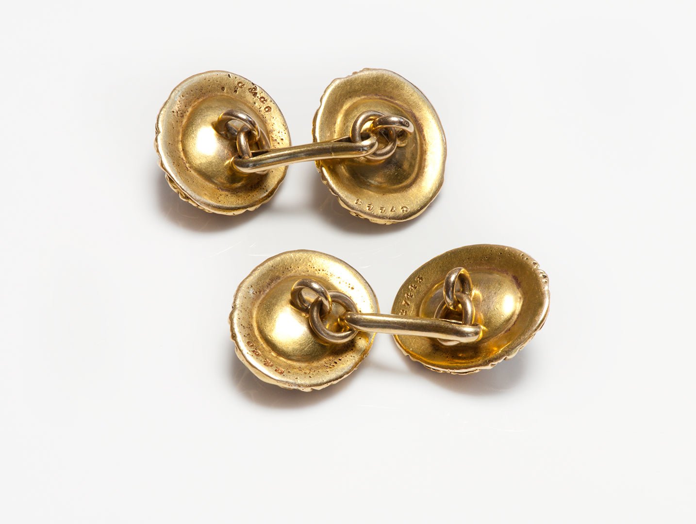 Antique Gold Pearl Cufflinks - DSF Antique Jewelry