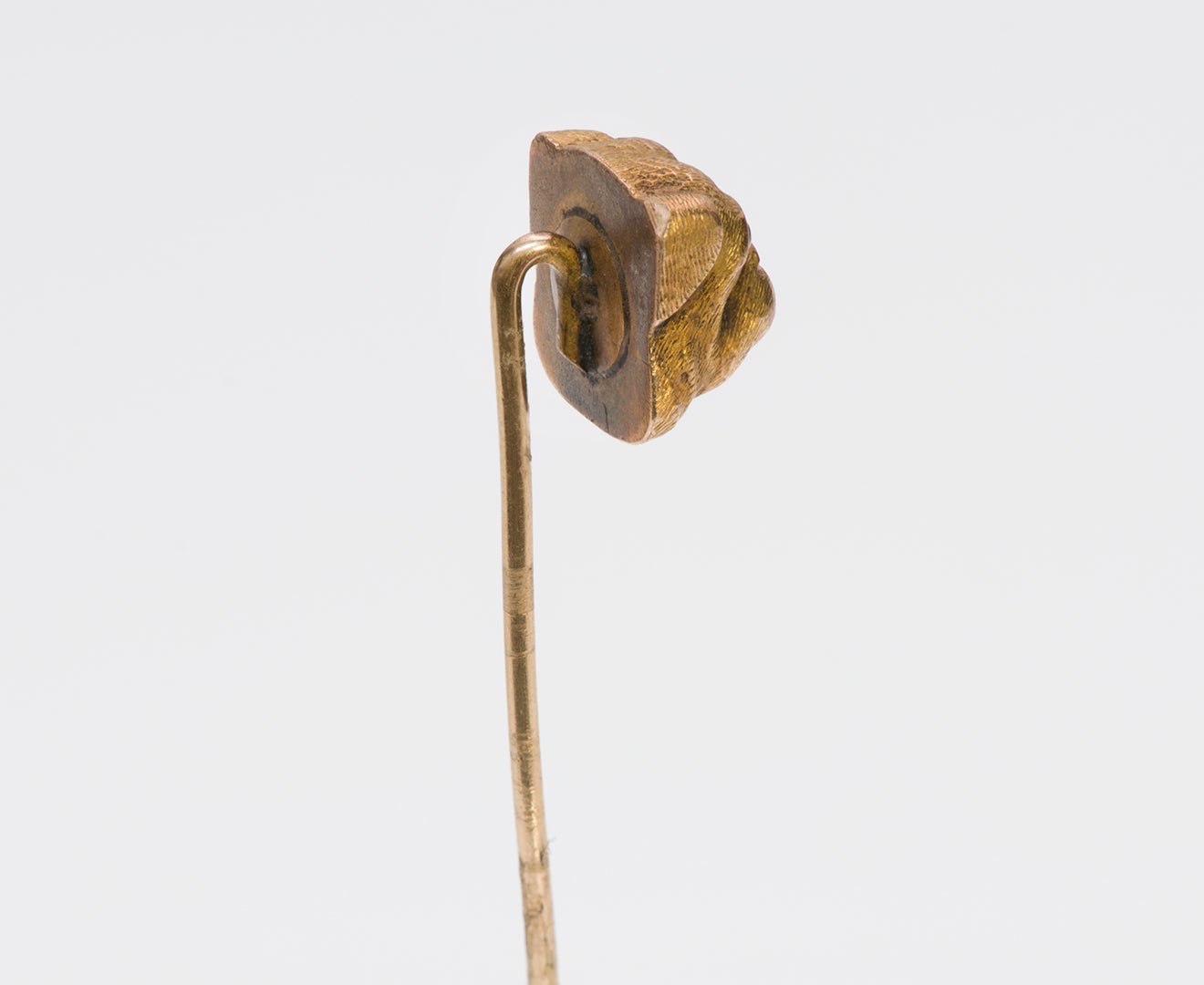 Antique Gold Pug Dog Garnet Stickpin