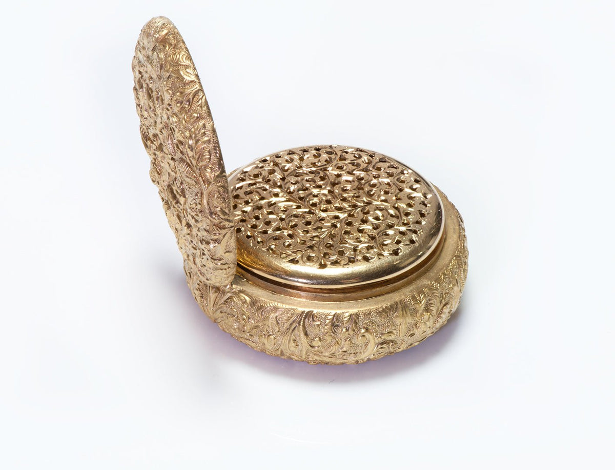 Antique Gold Repousse Vinaigrette