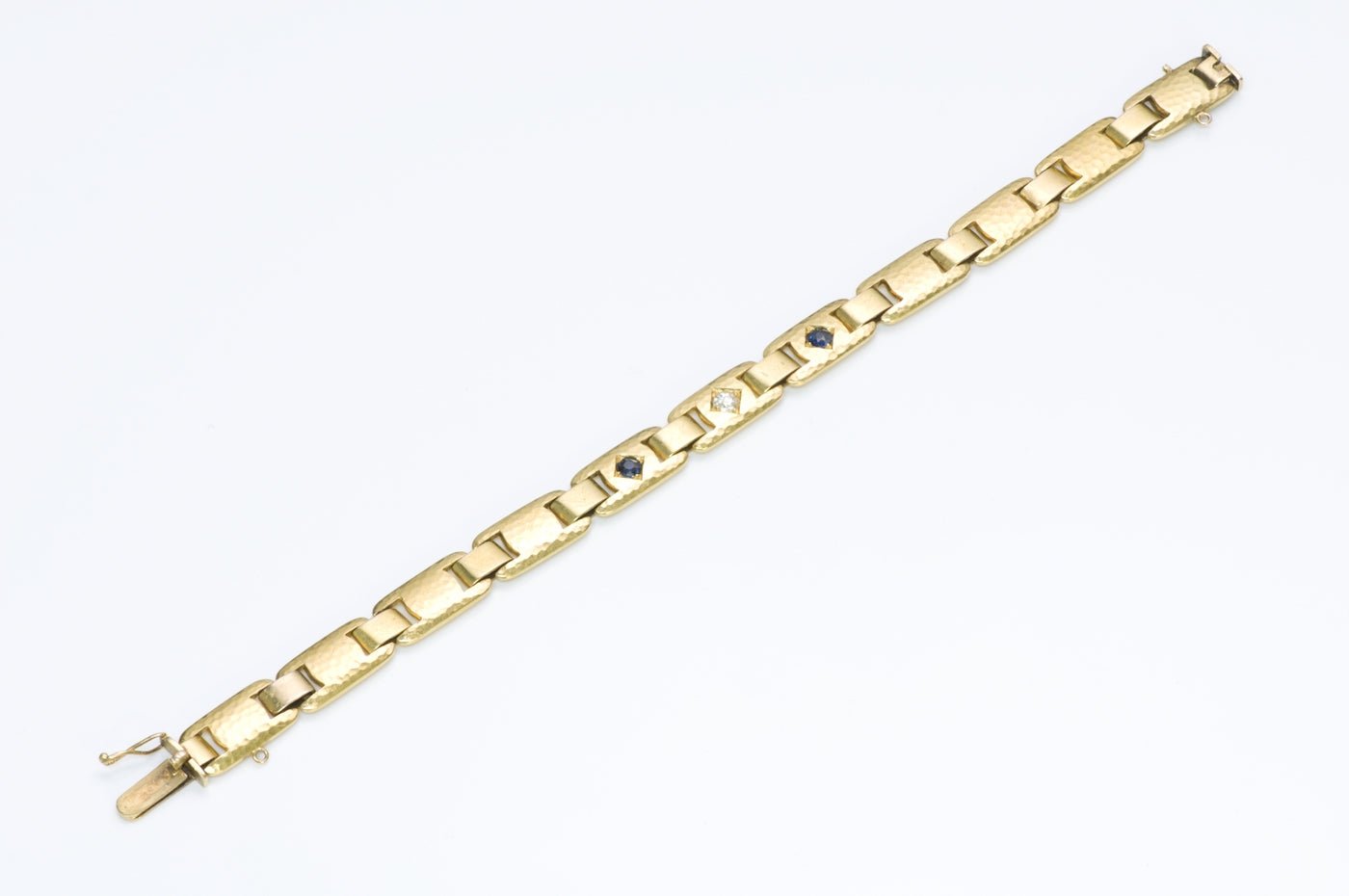 Antique Gold Sapphire Diamond Bracelet