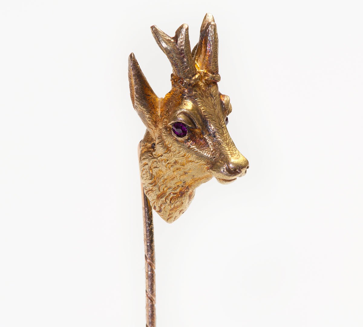 Antique Gold Sapphire Young Stag Stick Pin